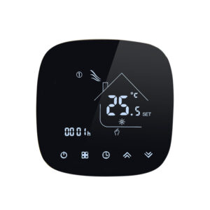 Digitaalne puutetundlik ruumitermostaat Oval black 3A