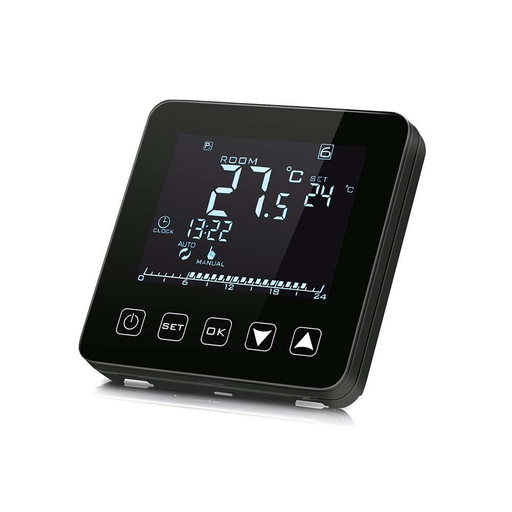 Digitaalne puutetundlik ruumitermostaat Heber HT-125 must