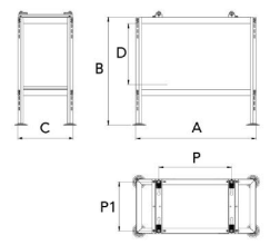 freedom evo põrandaraam joonis