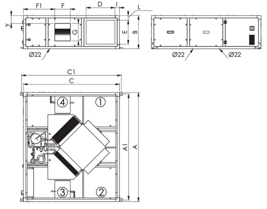 air dyn system ventilatsiooniseade joonis